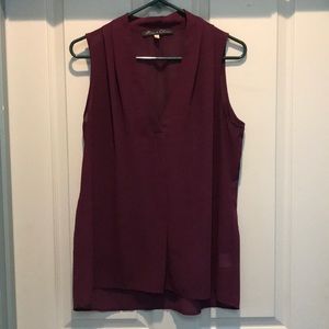 Dark purple sheer tank top